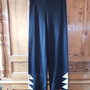 Roni Rabl Black Trousers with White Zigzag Accents
